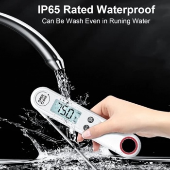 Waterproof Digital Thermometer With Folding Probe